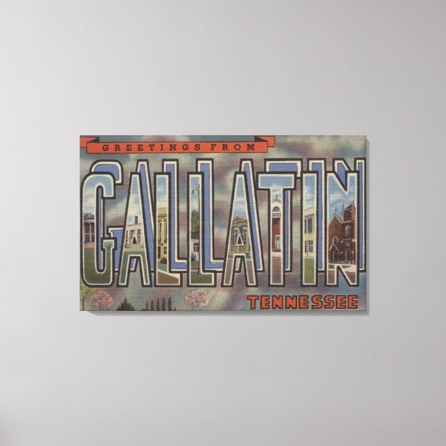 Toile Gallatin, Tennessee - Scènes de grandes lettres (Recto)