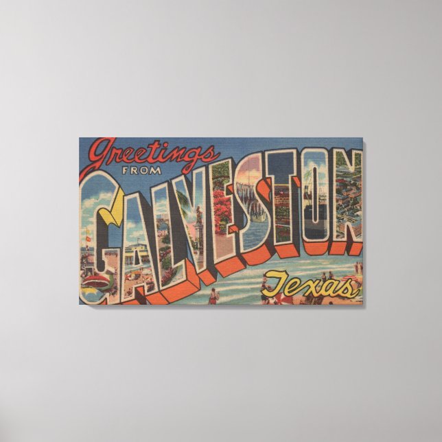 Toile Galveston, Texas - Scènes de grandes lettres 2 (Recto)