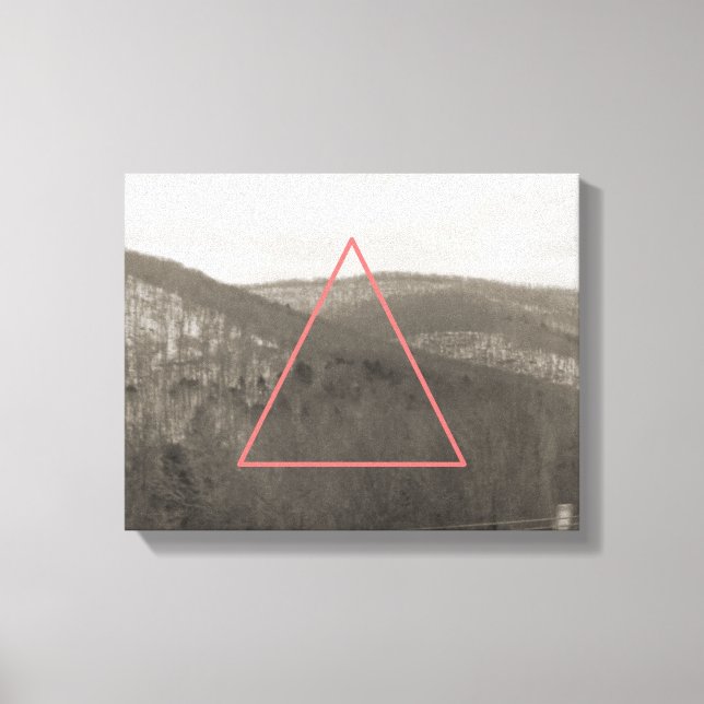 Toile Gamme de montagnes géométriques (Recto)
