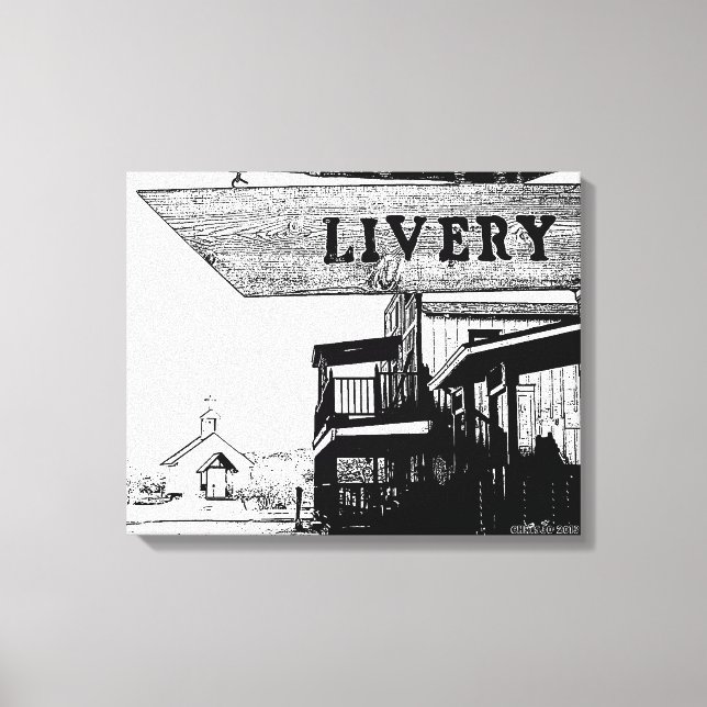 Toile Gammons Gulch La Ville Livery Western (Recto)