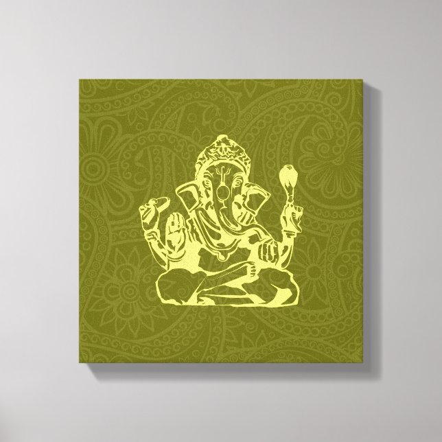 Toile Ganesha Hindu Deity Canvas Wall Art (Recto)