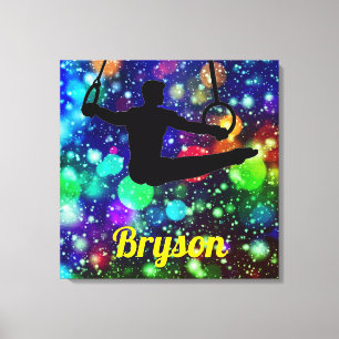 Toile Garçons Gymnastique toujours Anneaux Canvas Art av