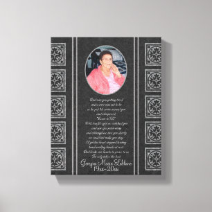 Toile Garde-mémoire personnalisée