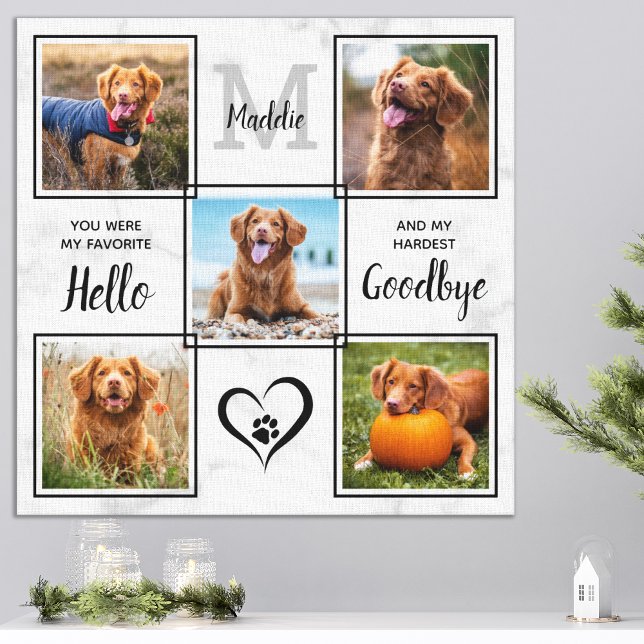 Toile Garde-mémoire personnalisée pour animaux de compag (Créateur téléchargé)