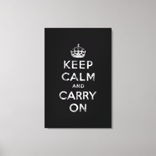 Toile Gardez le calme et continuez