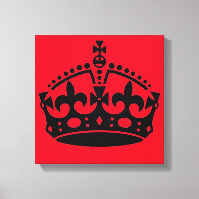 Toile Gardez le calme et continuez sur la couronne (Recto)