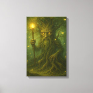 Toile Gardien de l'arbre ancien avec les yeux brillants