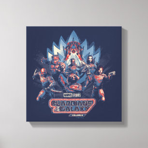 Toile Gardiens de la Galaxie Équipe Chargée avec Logo