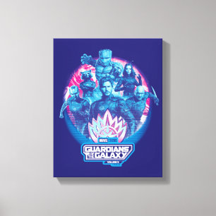 Toile Gardiens de la Galaxie Équipe Graphique Vaporwave