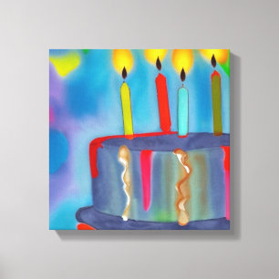 Toile Gâteau d'anniversaire