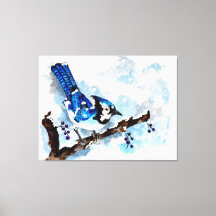 Toile Geai Bleu Hiver