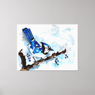Toile Geai Bleu Hiver