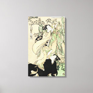 Toile Geishas vintages japonais frais du rouleau deux