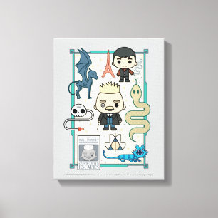 Toile GELLERT GRINDELWALD™ et dessin sur os