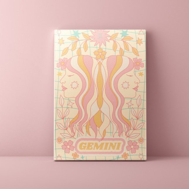 Toile Gemini Celestial Zodiac Pastel Dreams Wall Arts (Créateur téléchargé)