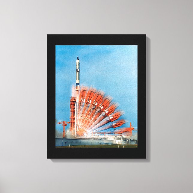 Toile Gemini X Rocket Lancement de fusée Temps Lapsus Ph (Recto)