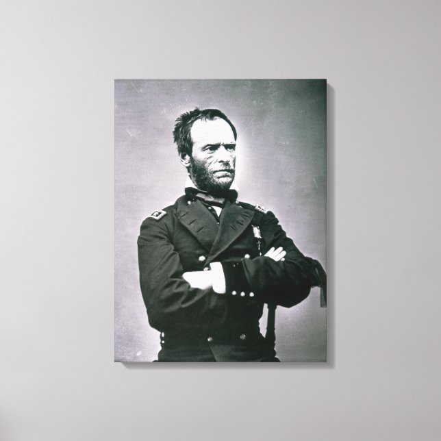 Toile Général William T. Sherman (1820-1891) (photo b/w) (Recto)