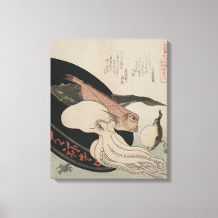 Toile Générosité vintage japonaise de fruits de mer
