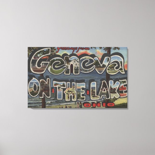 Toile Genève-sur-le-lac, Ohio - Scènes de grandes lettre (Recto)