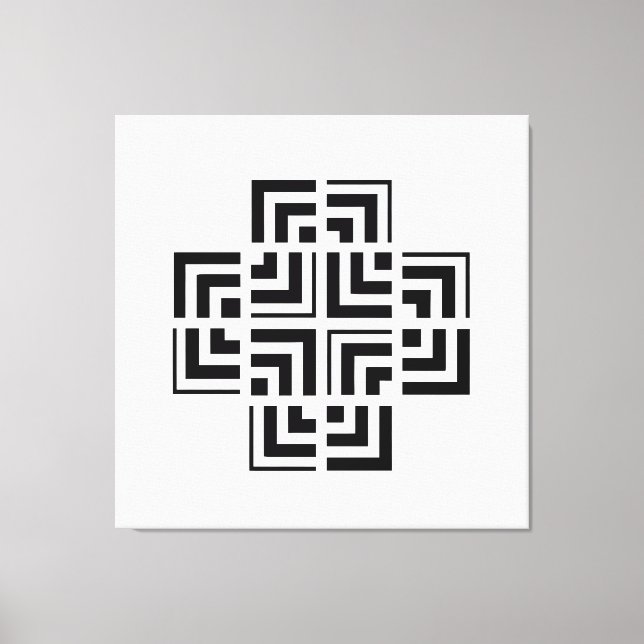 Toile Géométrie structurée | Moderne (Recto)