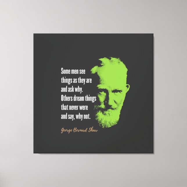Toile George Bernard Shaw Citation (Recto)