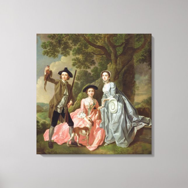 Toile George Rogers avec sa femme, Margaret et sa soeur (Recto)
