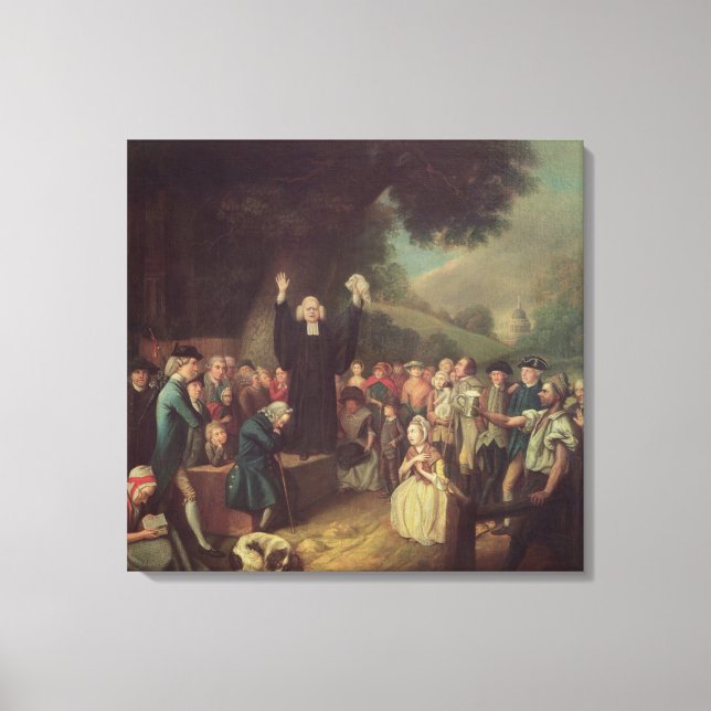 Toile George Whitefield prêche (Recto)