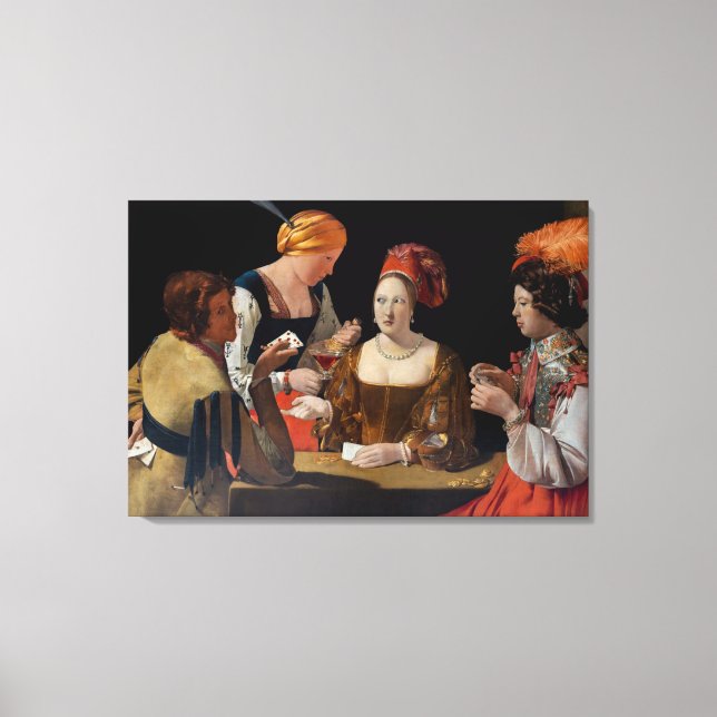 Toile Georges de la Tour - Cheat avec l'As des Diamants (Recto)