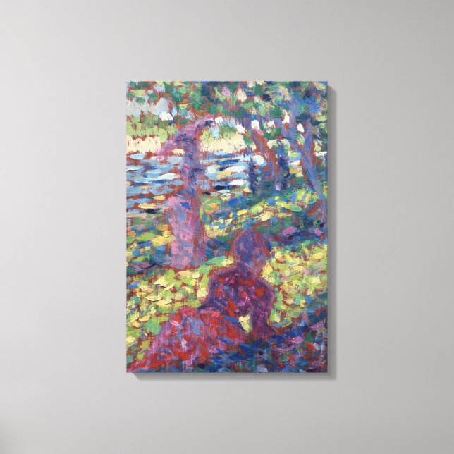 Toile Georges Seurat Femme dans un parc (Recto)