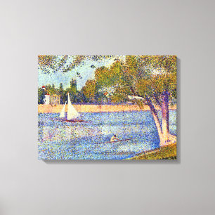Toile Georges Seurat La Seine et la Grande Jatte
