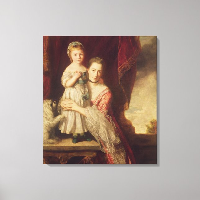Toile Georgiana, comtesse Spencer avec dame (Recto)