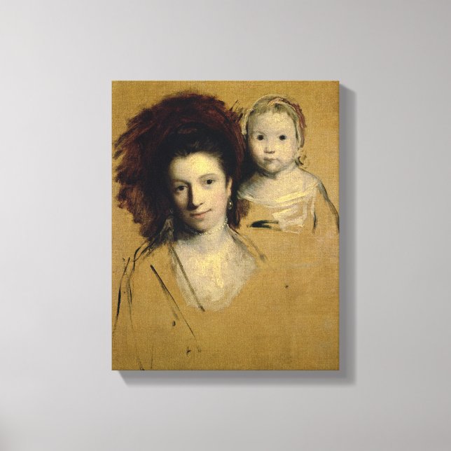 Toile Georgiana, comtesse Spencer et sa fille (Recto)