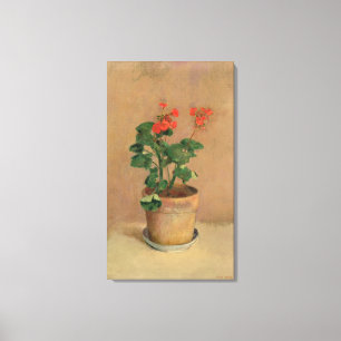Toile Géraniums dans un pot, c.1905 (huile sur la toile)