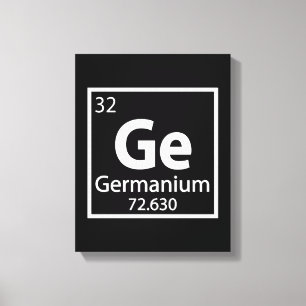 Toile Germanium - Tableau périodique scientifique allem