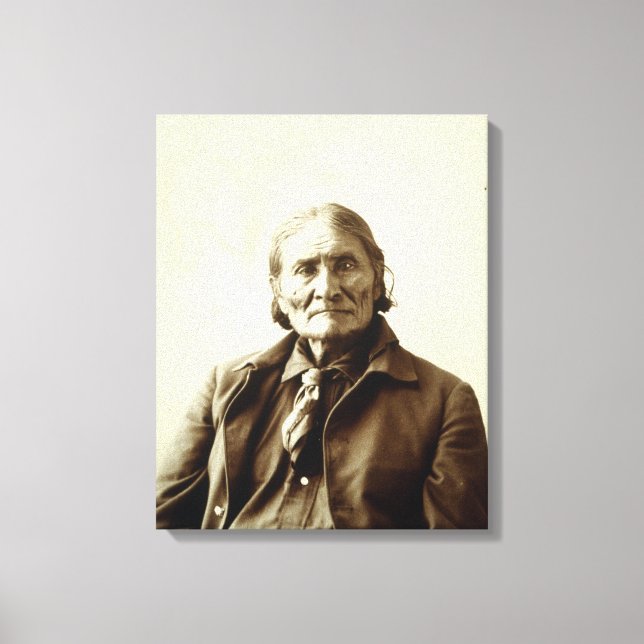 Toile Geronimo (Guiyatle) Apache Amérindiens (Recto)