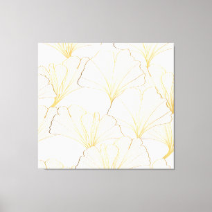 Toile Ginkgo Gold : Arrangement de feuille luxueux