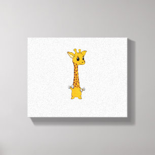 Toile Girafe Drôle Camelopard Lifting Motivation Gym 