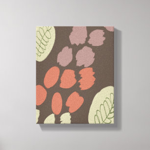 Toile Girafe florale botanique biologique Boho  Doodles