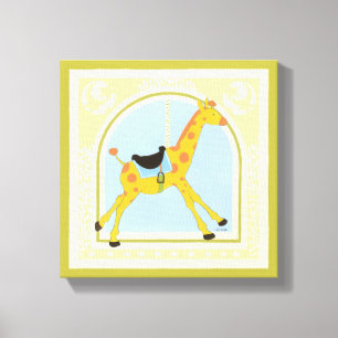 Toile Giraffe de carrousel par Juin Erica Vess
