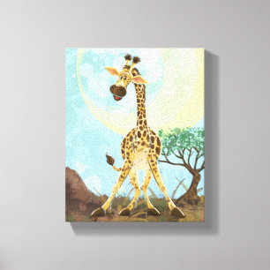 Toile Giraffe de la Parade Animale