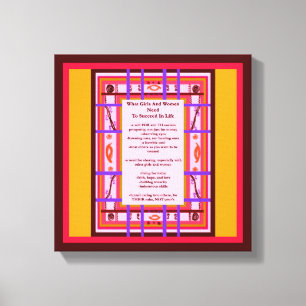 Toile Girl Power Ce dont les filles femmes ont besoin to