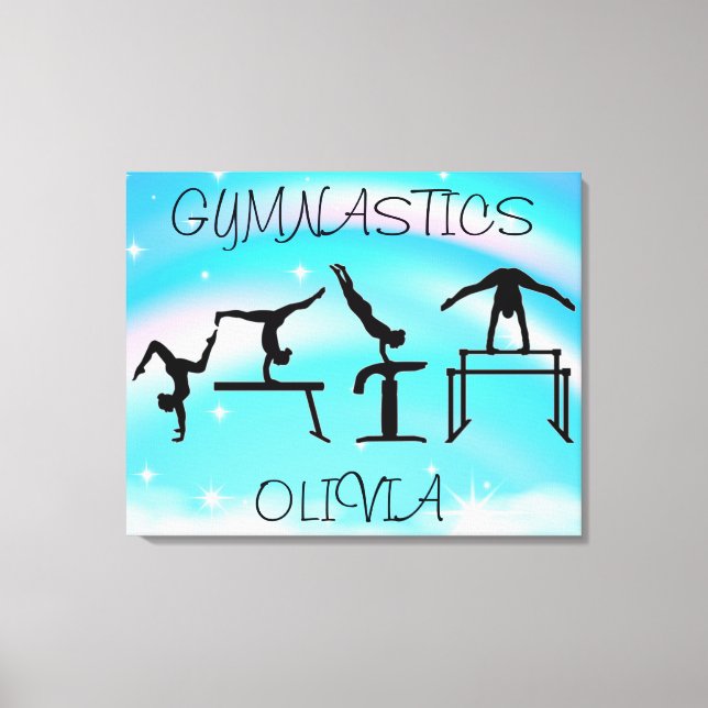 Toile Girls Gymnastique Rainbow Swirls (Recto)
