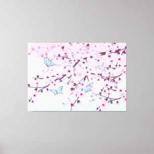 Toile Girly de fleurs de cerisier