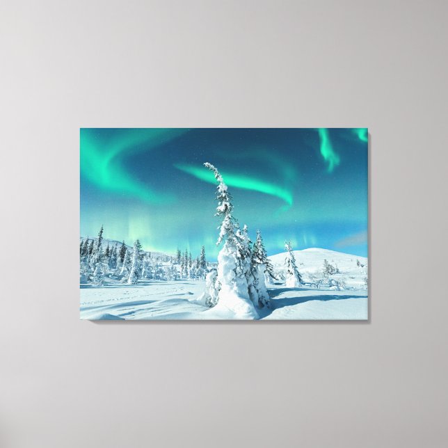 Toile Glace et neige | Northern Lights, Laponie, Finland (Recto)