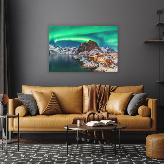 Toile Glace et neige | Northern Lights, Norvège (Créateur téléchargé)