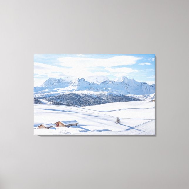 Toile Glace et neige | Snowscape Alpes européennes, Ital (Recto)