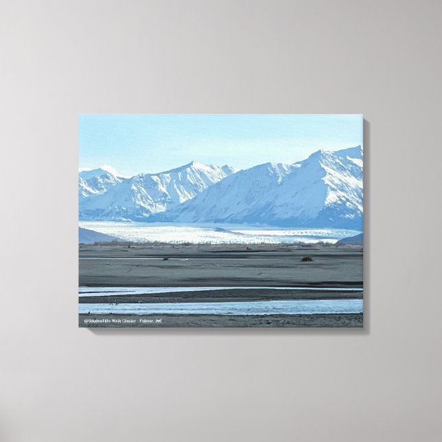 Toile Glacier Knik Imprimer @3dudes1life (Recto)