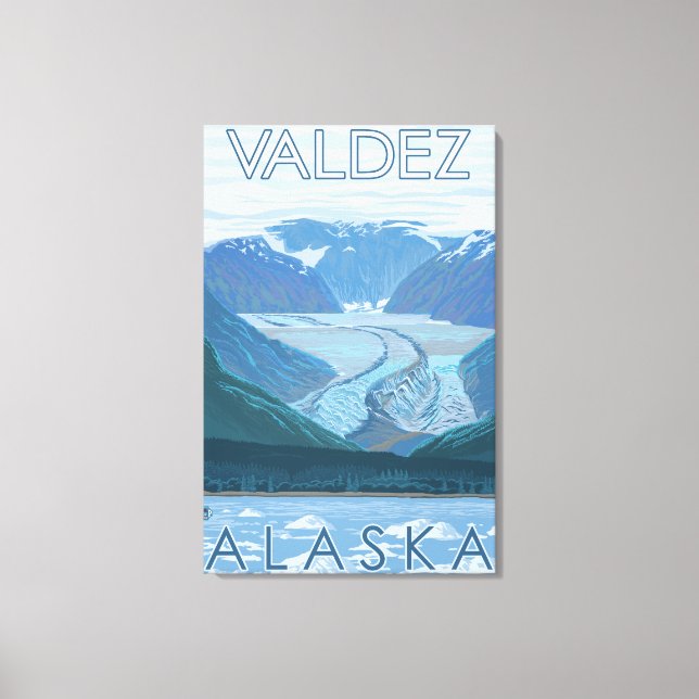 Toile Glacier Scene - Valdez, Alaska (Recto)