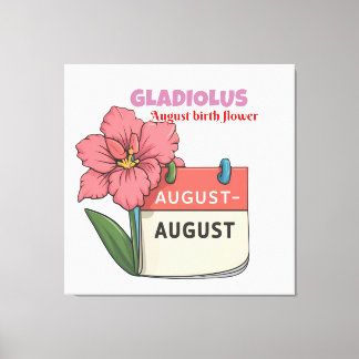 Toile Gladiolus - Fleur De Naissance Pour Août