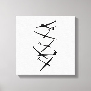 Toile Glider  Les thermaux des pilotes de planeurs font 